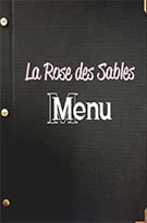 menu La Rose des Sables